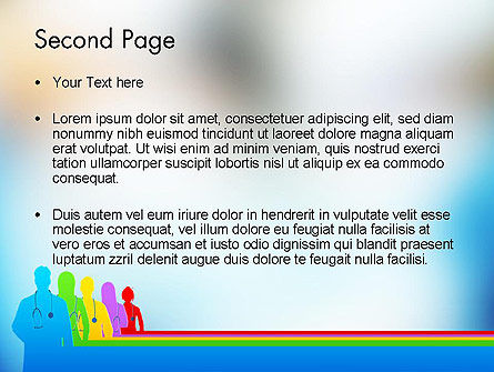 Templat PowerPoint Siluet Tim Medis, Slide 2, 11635, Medis — PoweredTemplate.com