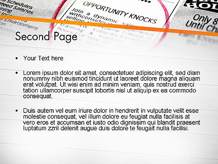 Templat PowerPoint Kesempatan Mengetuk, Slide 2, 11639, Karier/Industri — PoweredTemplate.com