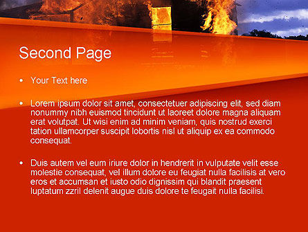 Plantilla de PowerPoint - casa en llamas, Diapositiva 2, 11648, Profesiones/ Industria — PoweredTemplate.com