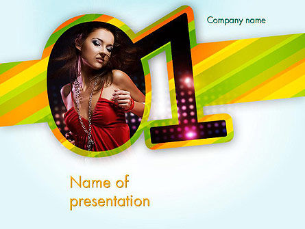 Dancing Girl PowerPoint Template, 11670, Art & Entertainment — PoweredTemplate.com