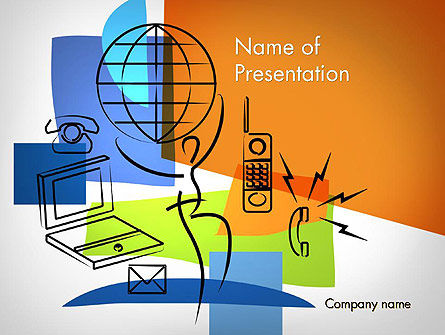 Modèle PowerPoint de technologies de l'information globale, Modele PowerPoint, 11672, Sciences / Technologie — PoweredTemplate.com