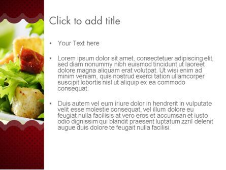 Fresh Salad PowerPoint Template, Slide 3, 11699, Food & Beverage — PoweredTemplate.com