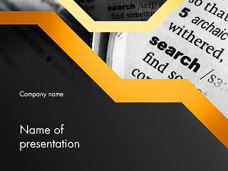 Search Concept PowerPoint Template, Free PowerPoint Template, 11728, Education & Training — PoweredTemplate.com