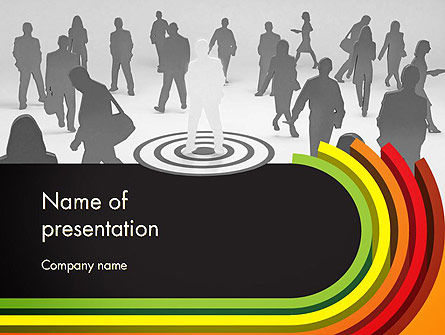Doelgroep Marketing PowerPoint Template, PowerPoint-sjabloon, 11733, Carrière/Industrie — PoweredTemplate.com