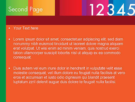 Modello PowerPoint - Numeri colorati, Slide 2, 11748, Education & Training — PoweredTemplate.com