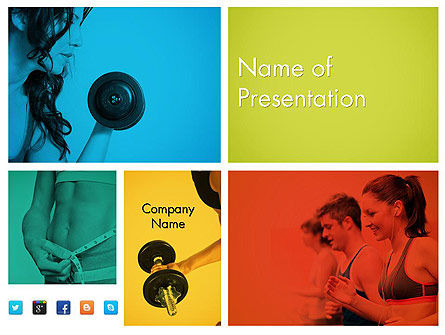 锻炼计划PowerPoint模板, PowerPoint模板, 11758, 健康和休闲 — PoweredTemplate.com
