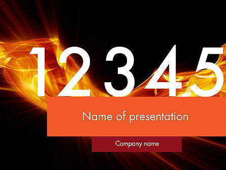 Plantilla de PowerPoint - números en llamas, Plantilla de PowerPoint, 11791, Education & Training — PoweredTemplate.com