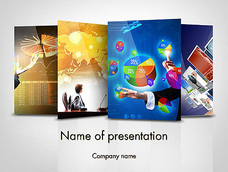 Visuelle berichte PowerPoint Vorlage, Kostenlos PowerPoint-Vorlage, 11805, Business — PoweredTemplate.com