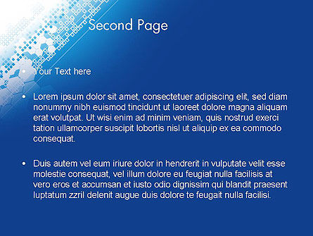 Modèle PowerPoint de résumé bleu avec cellules, Diapositive 2, 11814, Abstrait / Textures — PoweredTemplate.com