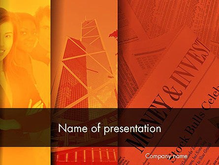 Modèle PowerPoint de argent et investissement, Gratuit Modele PowerPoint, 11815, Finance / Comptabilité — PoweredTemplate.com