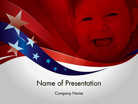 Rood Wit En Pure PowerPoint Template, PowerPoint-sjabloon, 11832, Amerika — PoweredTemplate.com