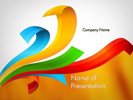 Kleurrijke Strepen PowerPoint Template, PowerPoint-sjabloon, 11841, Abstract/Textuur — PoweredTemplate.com