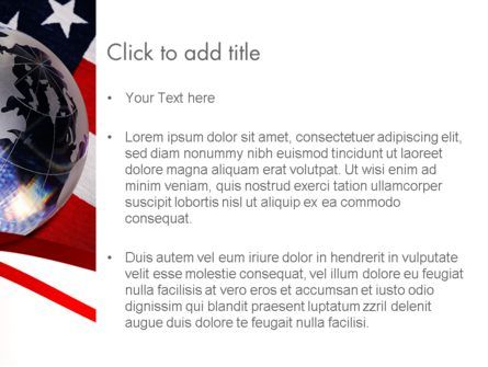 파워포인트 템플릿 - 글로브와 미국 국기, 슬라이드 3, 11843, 미국 — PoweredTemplate.com
