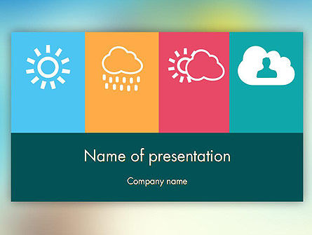 Weather Icons Concept PowerPoint Template, PowerPoint Template, 11857, Technology and Science — PoweredTemplate.com
