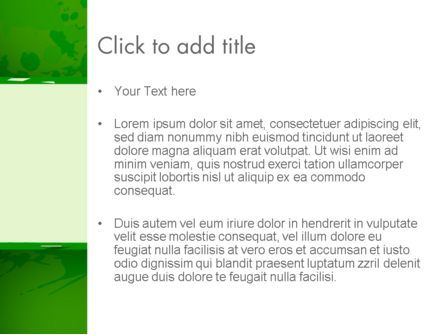 緑のペイントの背景 - PowerPointテンプレート, スライド 3, 11858, 抽象／テクスチャ — PoweredTemplate.com