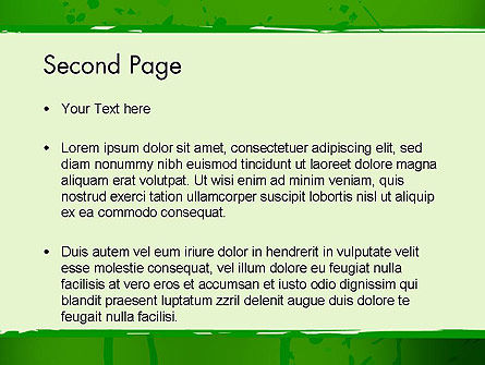 緑のペイントの背景 - PowerPointテンプレート, スライド 2, 11858, 抽象／テクスチャ — PoweredTemplate.com