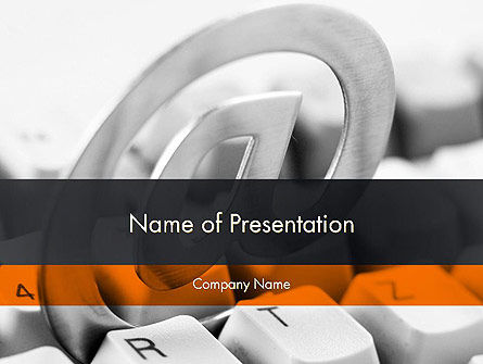 在符号放置在键盘上PowerPoint模板, 免费 PowerPoint模板, 11869, 计算机 — PoweredTemplate.com