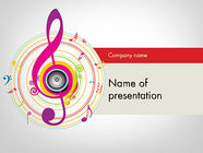 Violin Key PowerPoint Template, Backgrounds | 11875 | PoweredTemplate.com