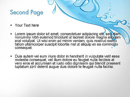 Beautiful Water Splash PowerPoint Template, Slide 2, 11877, Abstract/Textures — PoweredTemplate.com