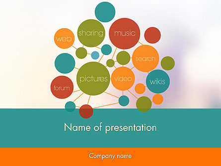 社会媒体景观PowerPoint模板, 免费 PowerPoint模板, 11895, 技术与科学 — PoweredTemplate.com