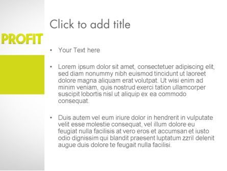 Modello PowerPoint - Parola di profitto, Slide 3, 11925, Finanza/Contabilità — PoweredTemplate.com