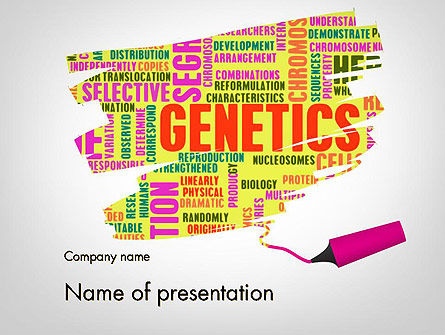 Genetics Word Cloud PowerPoint Template, Gratis PowerPoint-sjabloon, 11933, Technologie en Wetenschap — PoweredTemplate.com