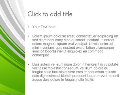 緑色と灰色の曲線 - PowerPointテンプレート, スライド 3, 11938, 抽象／テクスチャ — PoweredTemplate.com