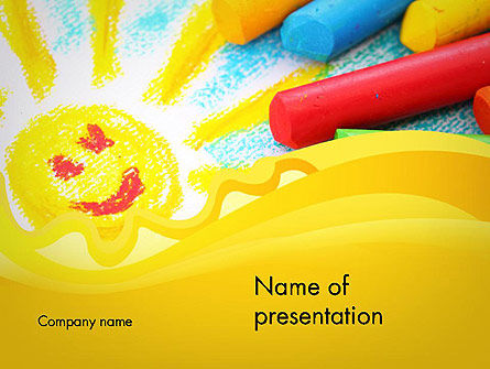 Early Childhood Art PowerPoint Template, PowerPoint Template, 11939, Education & Training — PoweredTemplate.com