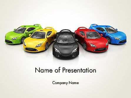 Nieuwe Auto's PowerPoint Template, Gratis PowerPoint-sjabloon, 11956, Carrière/Industrie — PoweredTemplate.com