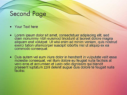 Pastellfarben wellen hintergrund PowerPoint Vorlage, Folie 2, 11972, Abstrakt/Texturen — PoweredTemplate.com