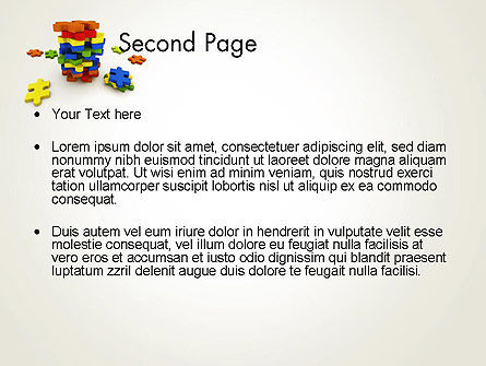 Plantilla de PowerPoint - pila de piezas del rompecabezas, Diapositiva 2, 12001, Conceptos de negocio — PoweredTemplate.com