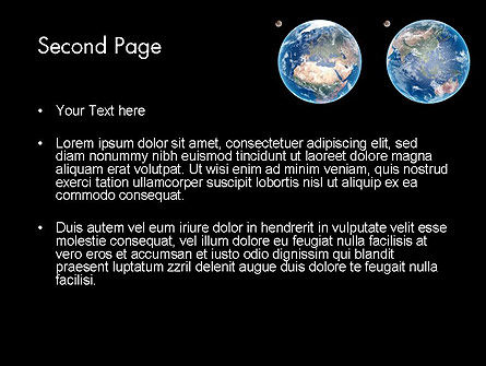 地球と月 - PowerPointテンプレート, スライド 2, 12002, グローバル — PoweredTemplate.com