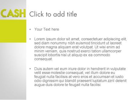 Word CASH PowerPoint Template, Slide 3, 12007, Financial/Accounting — PoweredTemplate.com