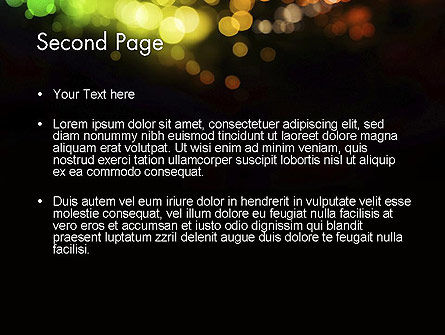 Weihnachtsbeleuchtung PowerPoint Vorlage, Folie 2, 12014, Abstrakt/Texturen — PoweredTemplate.com