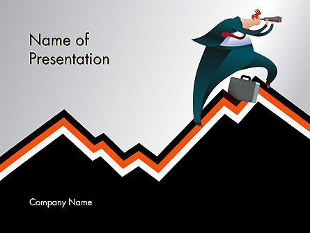 Zaken Climbing Grafiek PowerPoint Template, Gratis PowerPoint-sjabloon, 12017, Education & Training — PoweredTemplate.com
