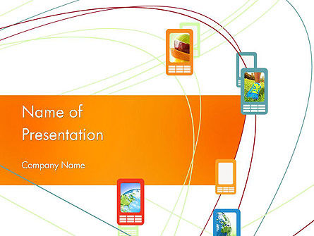 Smartphone Theme PowerPoint Template, PowerPoint Template, 12055, Technology and Science — PoweredTemplate.com