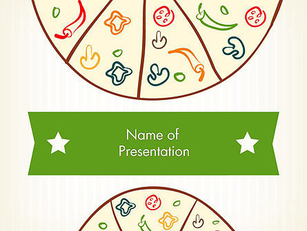 Pizza Illustration PowerPoint Template, Free PowerPoint Template, 12068, Food & Beverage — PoweredTemplate.com