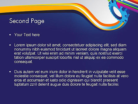 Plantilla de PowerPoint - flecha con engranajes, Diapositiva 2, 12073, Conceptos de negocio — PoweredTemplate.com