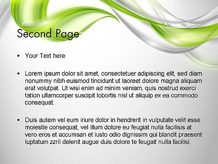 Abstrakte transparente wellen PowerPoint Vorlage, Folie 2, 12077, Abstrakt/Texturen — PoweredTemplate.com