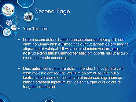 Blauwe Ringen Zaken Thema PowerPoint Template, Dia 2, 12082, Bedrijf — PoweredTemplate.com