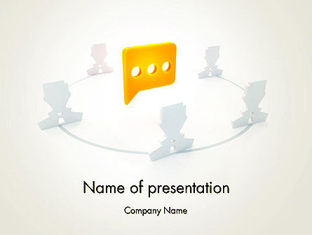 Kommunikationskreis PowerPoint Vorlage, Kostenlos PowerPoint-Vorlage, 12084, Business Konzepte — PoweredTemplate.com