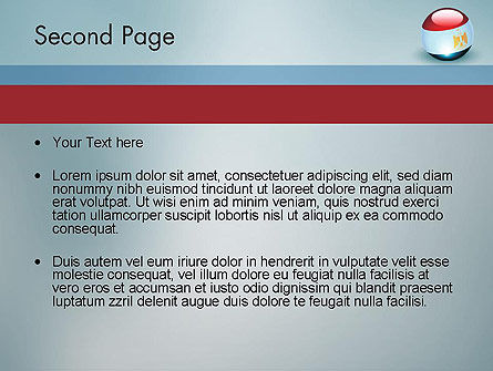 Modèle PowerPoint de balle avec le drapeau de l'egypte, Diapositive 2, 12088, Drapeaux / International — PoweredTemplate.com