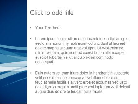 Plantilla de PowerPoint - curvas transparentes en capas de color azul, Diapositiva 3, 12107, Abstracto / Texturas — PoweredTemplate.com