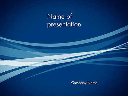 Modèle PowerPoint de courbes transparentes bleues en couches, Modele PowerPoint, 12107, Abstrait / Textures — PoweredTemplate.com