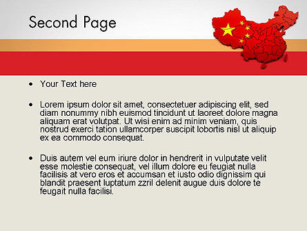 Modèle PowerPoint de carte de la chine, Diapositive 2, 12114, Drapeaux / International — PoweredTemplate.com