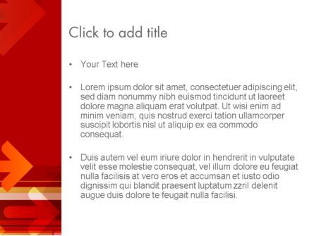 Modèle PowerPoint de flèches sur fond rouge, Diapositive 3, 12125, Abstrait / Textures — PoweredTemplate.com