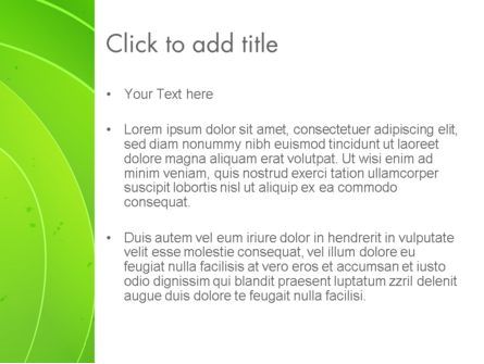 Curved Lines on Green PowerPoint Template, Slide 3, 12133, Abstract/Textures — PoweredTemplate.com