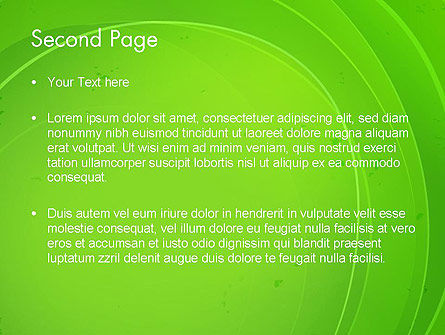 Modello PowerPoint - Linee curve su verde, Slide 2, 12133, Astratto/Texture — PoweredTemplate.com