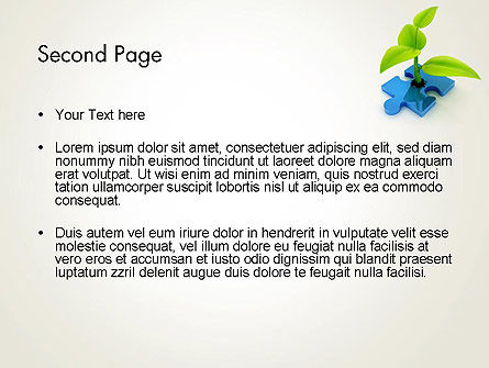 Modèle PowerPoint de sprout sur un puzzle bleu, Diapositive 2, 12134, Concepts commerciaux — PoweredTemplate.com
