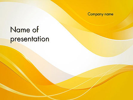 Modelo do PowerPoint - amarelo ondas desfocadas e linhas curvas, Grátis Modelo do PowerPoint, 12147, Abstrato/Texturas — PoweredTemplate.com